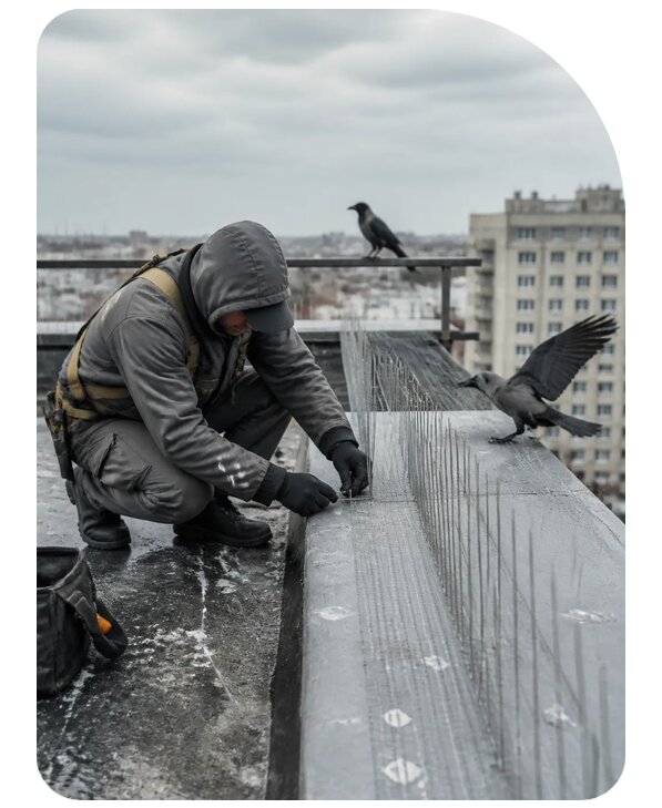 Защита от ворон под ключ в Черкесске по цене от 5098 р. | Сенат-Чрк